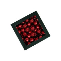 Karácsonyi gömb - Piros - 3 cm - 72 db/csomag