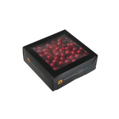 Piros üveg karácsonyi gömbök - 2cm - 144 db/csomag