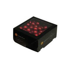 Piros üveg karácsonyi gömbök - 3 cm - 72 db/csomag