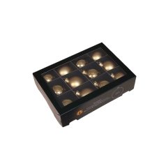 Arany üveg karácsonyi gömbök - 5 cm - 12 db/csomag