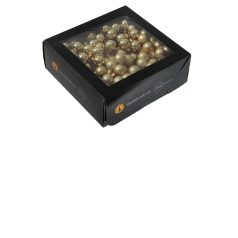 Arany üveg karácsonyi gömbök - 2 cm - 144 db/csomag
