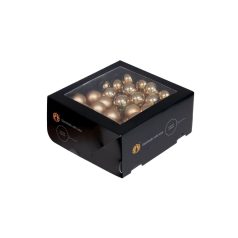 Arany üveg karácsonyi gömbök - 3 cm - 72 db/csomag