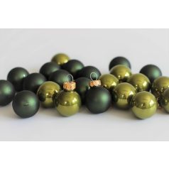 Zöld üveg karácsonyi gömbök - 2 cm - 144 db/csomag