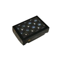  Kék üveg karácsonyi gömbök - 5 cm - 12 db/csomag