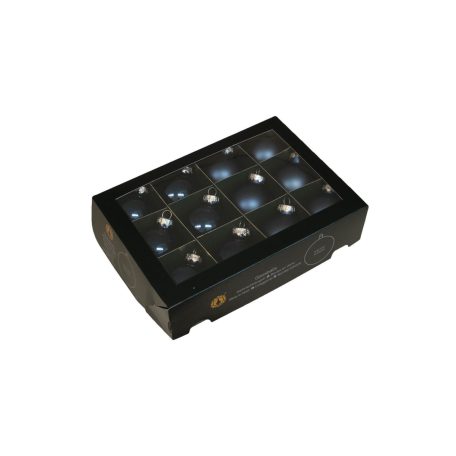  Kék üveg karácsonyi gömbök - 5 cm - 12 db/csomag