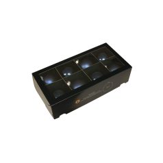 Kék üveg karácsonyi gömbök - 8 cm - 8 db/csomag