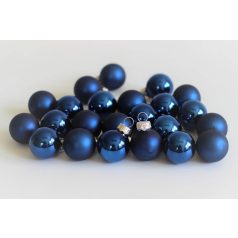 Kék üveg karácsonyi gömbök - 8 cm - 8 db/csomag