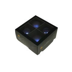 Kék üveg karácsonyi gömbök - 10 cm - 4 db/csomag