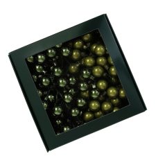 Zöld üveg karácsonyi gömbök - 2cm - 144 db/csomag