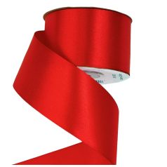 Szatén szalag - Piros - 5 cm x 22.86 méter
