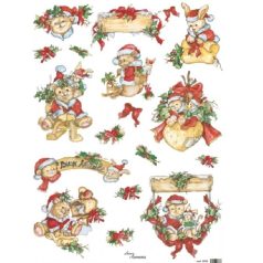  Decomania rizspapír - Karácsonyi figurák - A3 - 35x50 cm - 5210