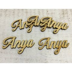   Natúr fa - "Anya" felirat - 6,5 cm - 5 db/csomag 
