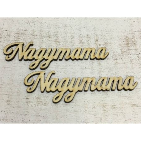  Natúr fa - "Nagymama" felirat - 12,5cm - 2 db/csomag  