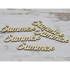    Natúr fa - "Summer" felirat - 9,5 cm - 5 db/csomag  
