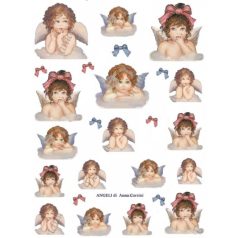 Decomania rizspapír - Angels - A3 - 35x50 cm - 5371