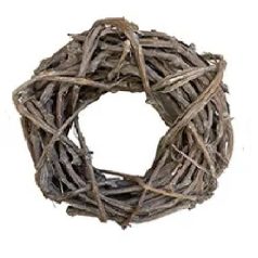 Szőlővessző koszorú - Szürke mosott - 27x6 cm