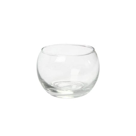 Üveg mécsestartó - gömb - 8x7 cm