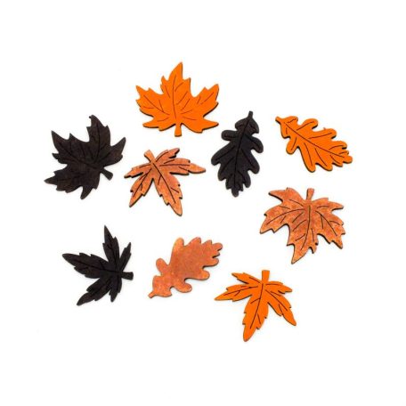 Festett őszi fa levelek - 3,5 cm - 9 db/csomag