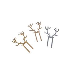 Natúr fa - Beszúrós agancs 18cm bronz