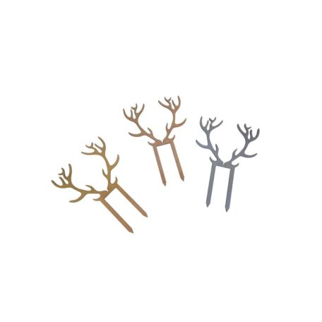 Natúr fa - Beszúrós agancs 18cm bronz