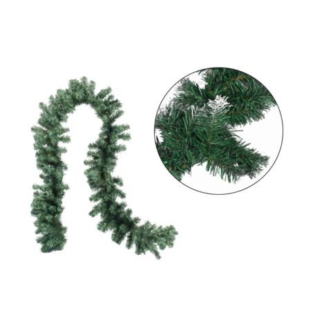Fenyőgirland zöld-havas - 150 ágú - 5,5 cm - 180 cm