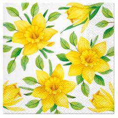   Paw Decor Daffodils in Bloom papírszalvéta 25x25 cm, 33x33cm - 20 db-os