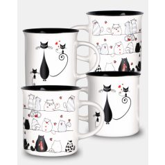 Porcelánbögre - Cicák - 2 féle - 330 ml