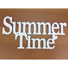 Fa - "Summer Time" felirat - Fehér - 10x20 cm
