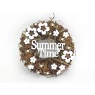 Fa - "Summer Time" felirat - Fehér - 10x20 cm