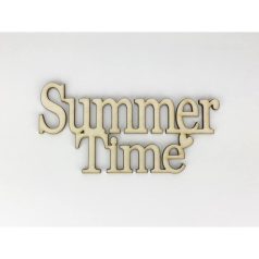   Natúr fa - "Summer Time" felirat koszorúra - 7x14 cm, 10x20 cm