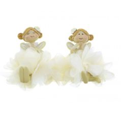 Tündér figurák 2 féle sárga - 16 cm 