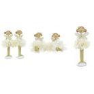 Tündér figurák 2 féle sárga - 16 cm 