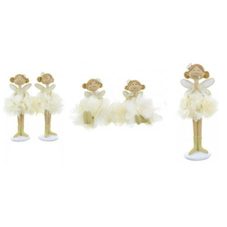 Tündér figurák 2 féle sárga - 16 cm 