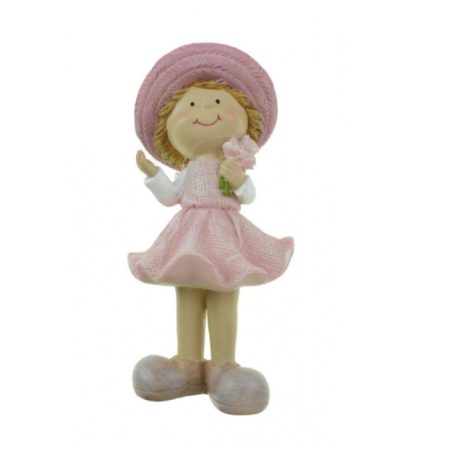 Figura lány  rózsaszín - 19 cm