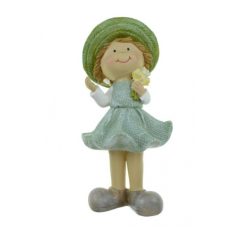 Figura lány zöld - 19 cm 