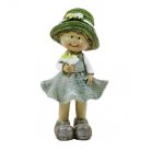 Figura lány zöld - 13 cm 