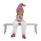 Gyerek fiú, lány manósapkában lógólábú - 2 féle - 4x3,5x16cm 