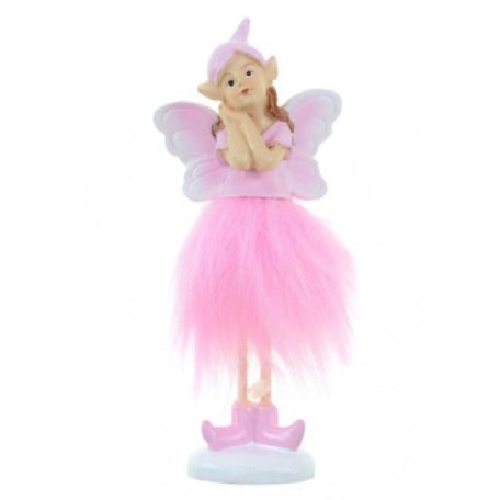 Tündér figura rózsaszín - 13,3 cm