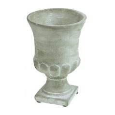 Kaspó kő kehely forma mosott fehér - 8,5x12,5 cm 