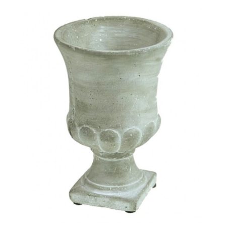 Kaspó kő kehely forma mosott fehér - 8,5x12,5 cm 