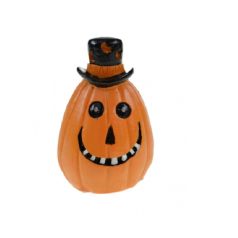 Figura tök halloween kalapos narancs - 5,3x5,3x8,4 cm 