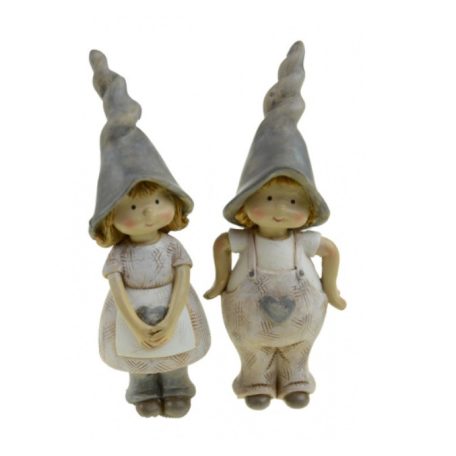 Figura törpe fiú/lány szürke - 5,5x4x14,5 cm