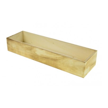 Fa kaspó - Barna - 35x10x6 cm