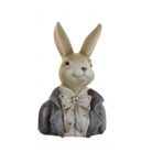 Nyúl figura Fiú/lány nyakkendős - 20,5 cm - Raktáron