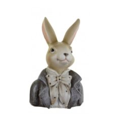 Nyúl figura Fiú/lány nyakkendős - 20,5 cm - Raktáron