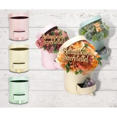   Natúr fa -"Ballagásodra Szeretettel" felirat - 6x12,5 cm 