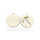 Natúr fa - Karidísz dupla rénszarvas - 8,5 cm