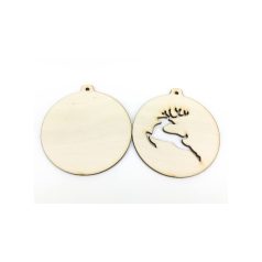 Natúr fa - Karidísz dupla rénszarvas - 8,5 cm