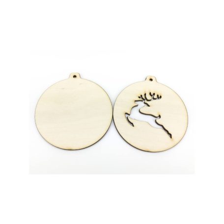 Natúr fa - Karidísz dupla rénszarvas - 8,5 cm