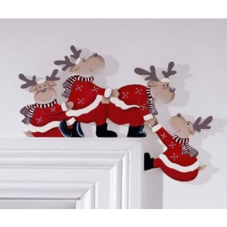 Natúr fa - Mókás rénszarvasok - 25 cm
